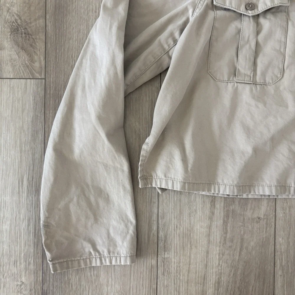 Denim Supply Ralph Lauren Jacket Women M Beige Canvas Guide Outdoor Cargo Hiking